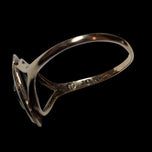 Art Deco Seed Pearl & Black Onyx Marquise Ring Size 7 1/4 White Gold Inlay & 10K Yellow Gold