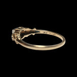 14K Yellow & White Gold & Diamond Art Deco Ring Size 6 3/4