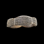 Beaded Sterling Silver Panel Bracelet Cylinder Slide Clasp
