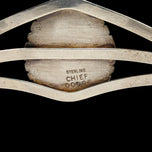 Sterling & Turquoise Chief Dodge Split Shank Cuff Bracelet