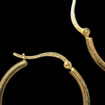10K Yellow Gold Classic Hoops 1"
