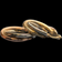 14K Tri-Colour Gold Twist Hoop Earrings