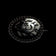 Antique Victorian Black Glass Vine Engraved Mourning Brooch C 1870