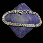Sterling Silver Woven Foxtail / Wheat Chain Bracelet