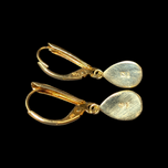 14K Yellow Gold Ammolite Drop Earrings