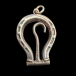 Antique 1905 Sterling Silver Folding Horseshoe Button Hook Chatelaine Accessory