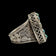 Mexican / Navajo Style Sterling Ring Turquoise & Amethyst