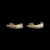 14K Two Tone Yellow & White Gold Half-Hoop Stud Earrings