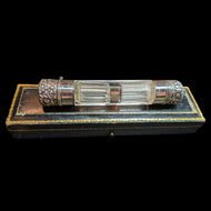 Antique Gorham Sterling Silver & Glass Double Chamber Perfume Bottle