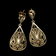 14K Yellow Gold Filigree Open Work Drop Earrings