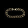 10K Solid Yellow Gold Curb Link Bracelet 11mm