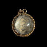 Antique Victorian Rolled Gold "Pool of Light" Rock Crystal Photo Locket Pendant / Fob / Orb