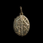 Antique 10K Yellow Gold Antique Victorian Repoussé Locket / Charm / Coin Holder