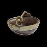 Brass Black Banded Agate / Sulemani Hakik Cabochon Brooch
