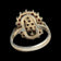 Antique .900 Silver Bohemian Garnet Cluster Ring Size 6