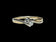 10K Yellow & White Gold Channel Set Double Diamond Bypass Ring Size 5