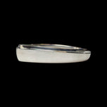 Brushed Sterling Silver Modernist Geometric Bangle Bracelet