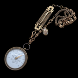 Gold Filled Locket & Watch Chain Necklace by Kathy Barrick One of a Kind Steampunk