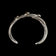 Modernist Abstract Sterling Silver & Tiger's Eye Leaf Cuff Bracelet Mexico