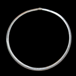 14K White and Yellow Gold Reversible Omega Link Italian Gold Necklace 6mm Thick
