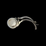 Sterling Silver "Shiva Eye" Modernist MCM Abstract Brooch