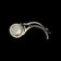 Sterling Silver "Shiva Eye" Modernist MCM Abstract Brooch