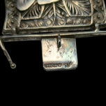 Sterling "S&F" Filigree Storytelling Panel Link Bracelet Asian Figures & Symbols