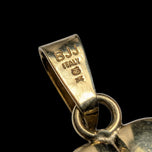 10K Yellow Gold Etched Heart Photo Locket / Pendant