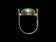 14K White Gold & Jade Mid-Century Modernist Statement Ring Size 5 1/4