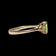 10K Yellow Gold & Natural Diopside Heart Shouldered Ring Size 6