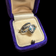 Sterling Silver Snake Ring With Turquoise Eyes - Native American - Zuni