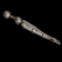 Antique Victorian Sterling Silver Lace Agate & Foil Back Iolite Scottish Dirk Pin Brooch
