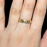 Antique 14K Yellow Gold Ring Etched With Design Size 6