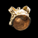 10K Yellow Gold Royal Crown 3D Charm Pendant For Bracelet or Necklace