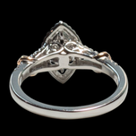 14K White and Rose Gold Marquise Style Diamond Halo 0.50CTTW Vera Wang Collection Ring 7