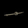 Antique 14K White Gold & Fresh Water Pearl Filigree Bar Brooch