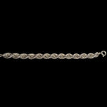 Sterling Silver Chain Link Twist Hollow Bracelet - Chunky