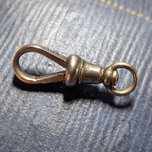 Antique 9K Gold Dog Clip Albert Chain Watch Fob Connector