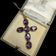 Antique Gold Filled Amethyst Cross with Gold Filled Chain