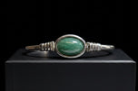 Sterling Silver & Jadeite Cabochon Bracelet