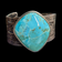 Sterling Silver & Turquoise Large Statement Cuff by Barse Thailand Wire Wrapped Bracelet