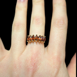 10K Yellow Gold Marquise Cut Multi Garnet Ring Size 6.5
