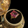 10K Yellow Gold Square Cut Pink Tourmaline and Diamond Ring Size 5 1/4