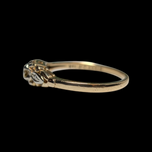 Vintage Birks 14K Yellow Gold & White Gold Diamond Ring Size 5 3/4