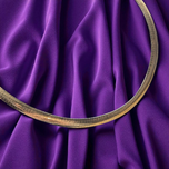 14K White and Yellow Gold Reversible Omega Link Italian Gold Necklace 6mm Thick