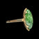 10K Yellow Gold Marquise Cut Nephrite Jade Ring Size 5.5