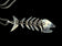 Sterling Silver Mexico Fish Bone Pendant Necklace