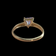 14K Gold Triangle Cut Purple CZ Ring Size 5.5