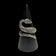 Sterling Silver Etched Snake Ring Size 7 3/4