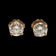 14K Yellow Gold Diamond Solitaire Stud Earrings 1.03 CT Total Weight